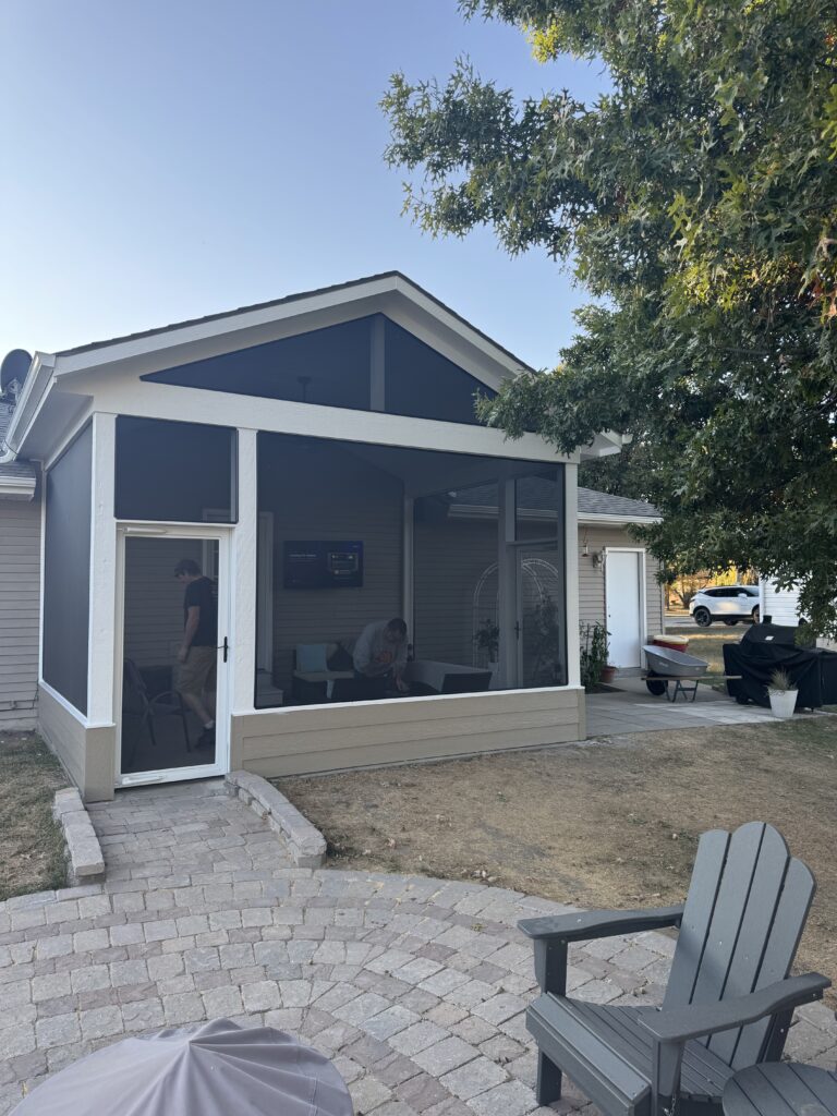 Archie patio remodel: Screen in patio extension